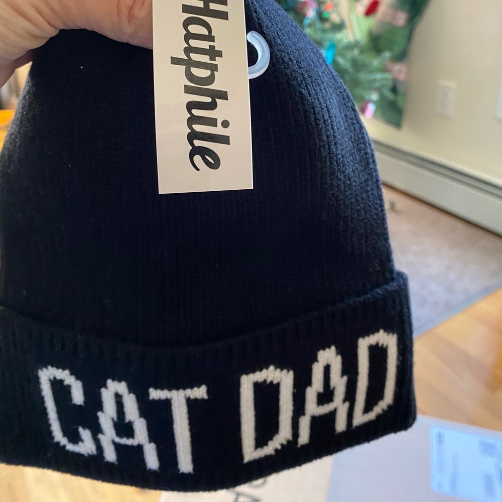Cat Dad beanie hat